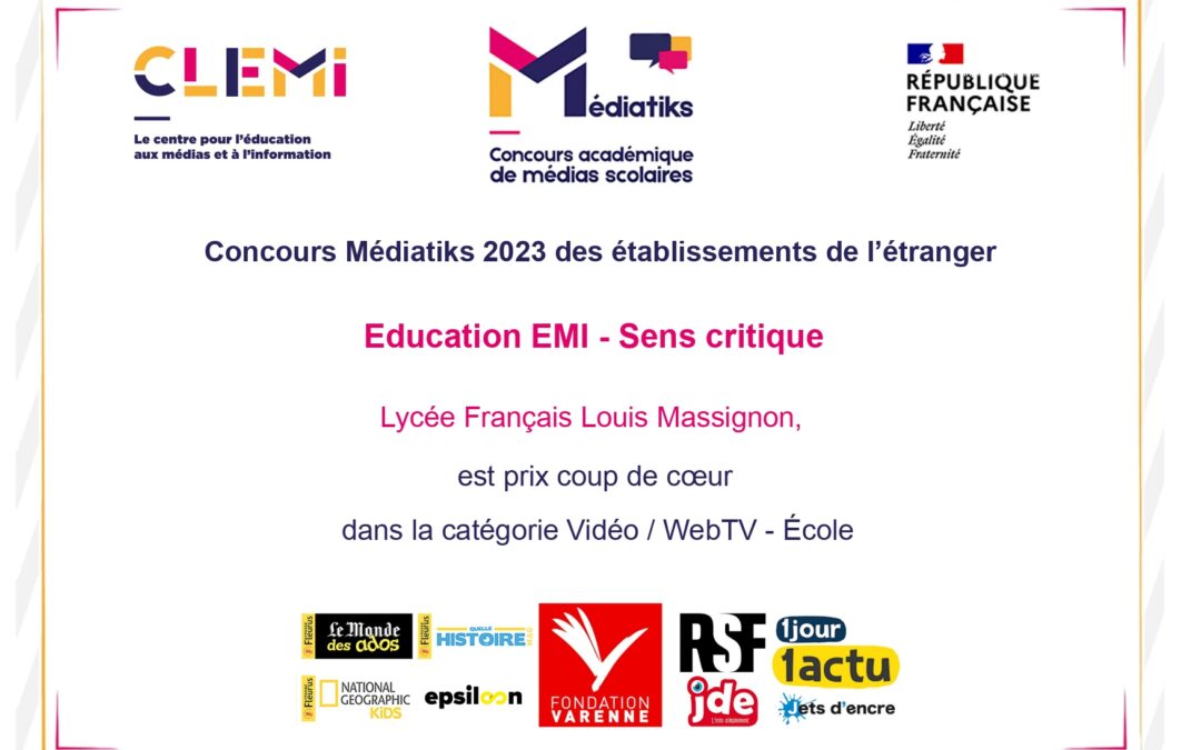 Concours Mediatiks : Le LLM remporte le prix « coup de coeur »