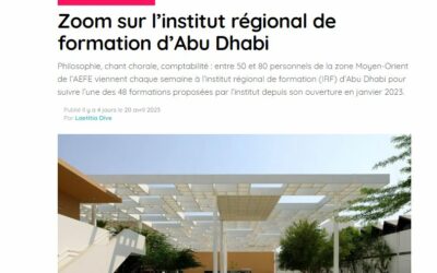Zoom sur l’institut régional de formation d’Abu Dhabi