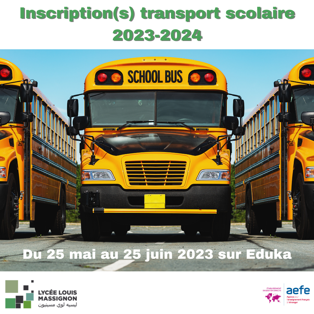 INSCRIPTION BUS SCOLAIRE 2023-2024