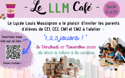 Le LLM vous invite à l’atelier « 1,2,3, jouons ! » le 10 novembre