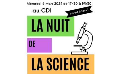 Nuit de la Science le 6 mars : venez nombreux !