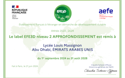 Label EFE3D : notre engagement en faveur du développement durable récompensé !