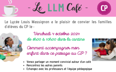 LLM Café le 4 octobre : comment accompagner mon enfant dans ce passage au CP ?