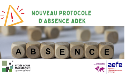 Nouveau protocole d’absence ADEK