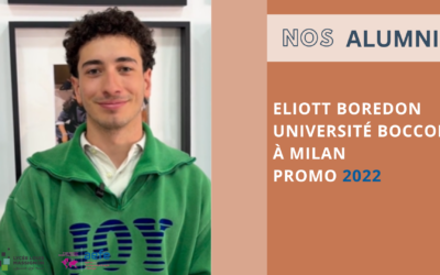 NOS ALUMNI : Interview avec Eliott Boredon, Promo 2022